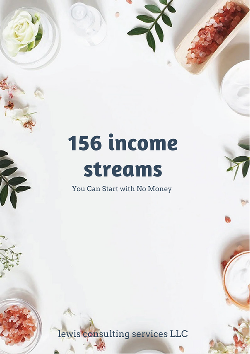 156 income streams you can start with no money| digital ebook