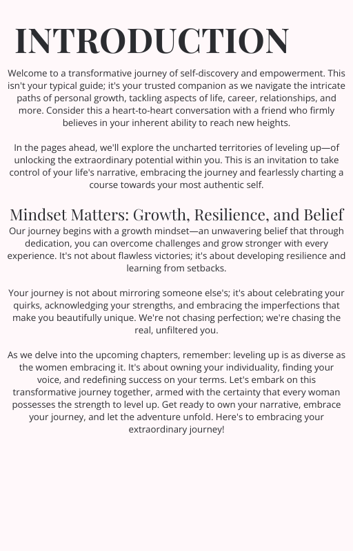 HOW TO LEVEL UP| A GUIDE ON UPGRADING YOUR MINDSET EBOOK