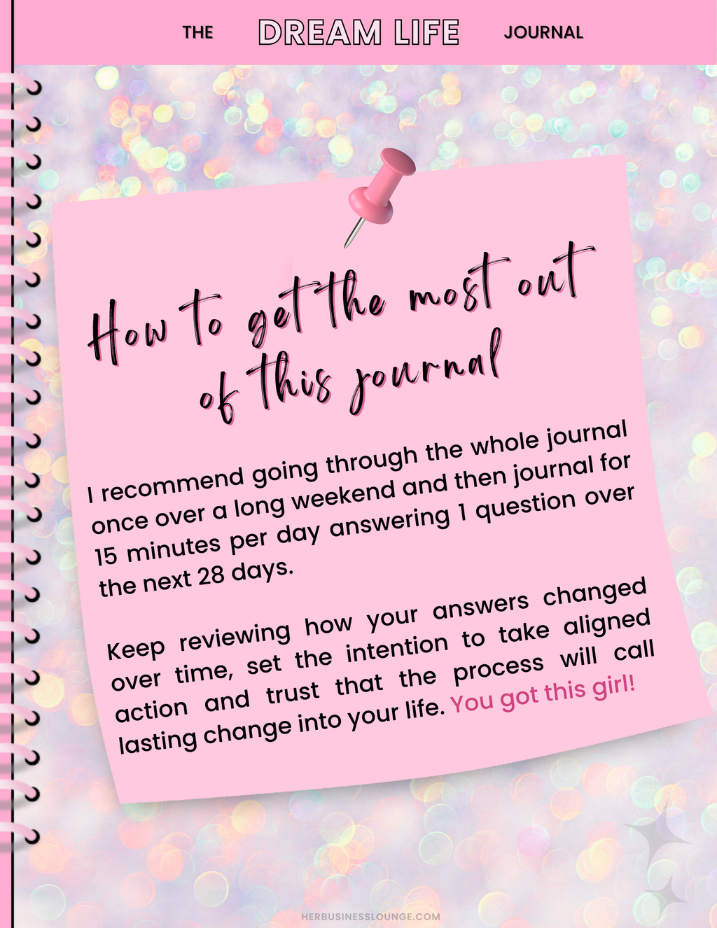 THE DREAM LIFE JOURNAL| DIGITAL DONWLOAD