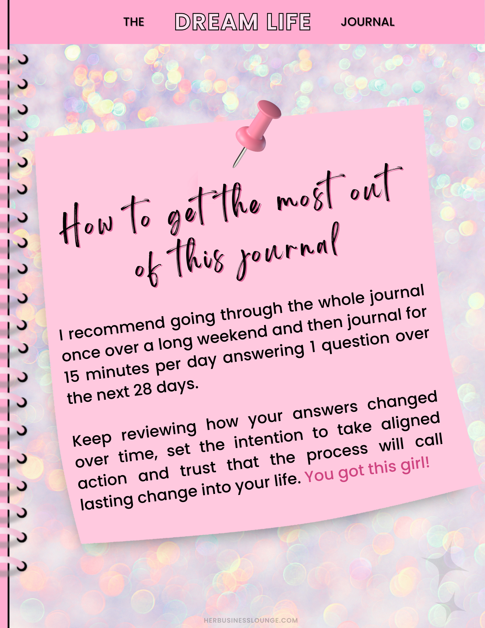 THE DREAM LIFE JOURNAL| DIGITAL DONWLOAD