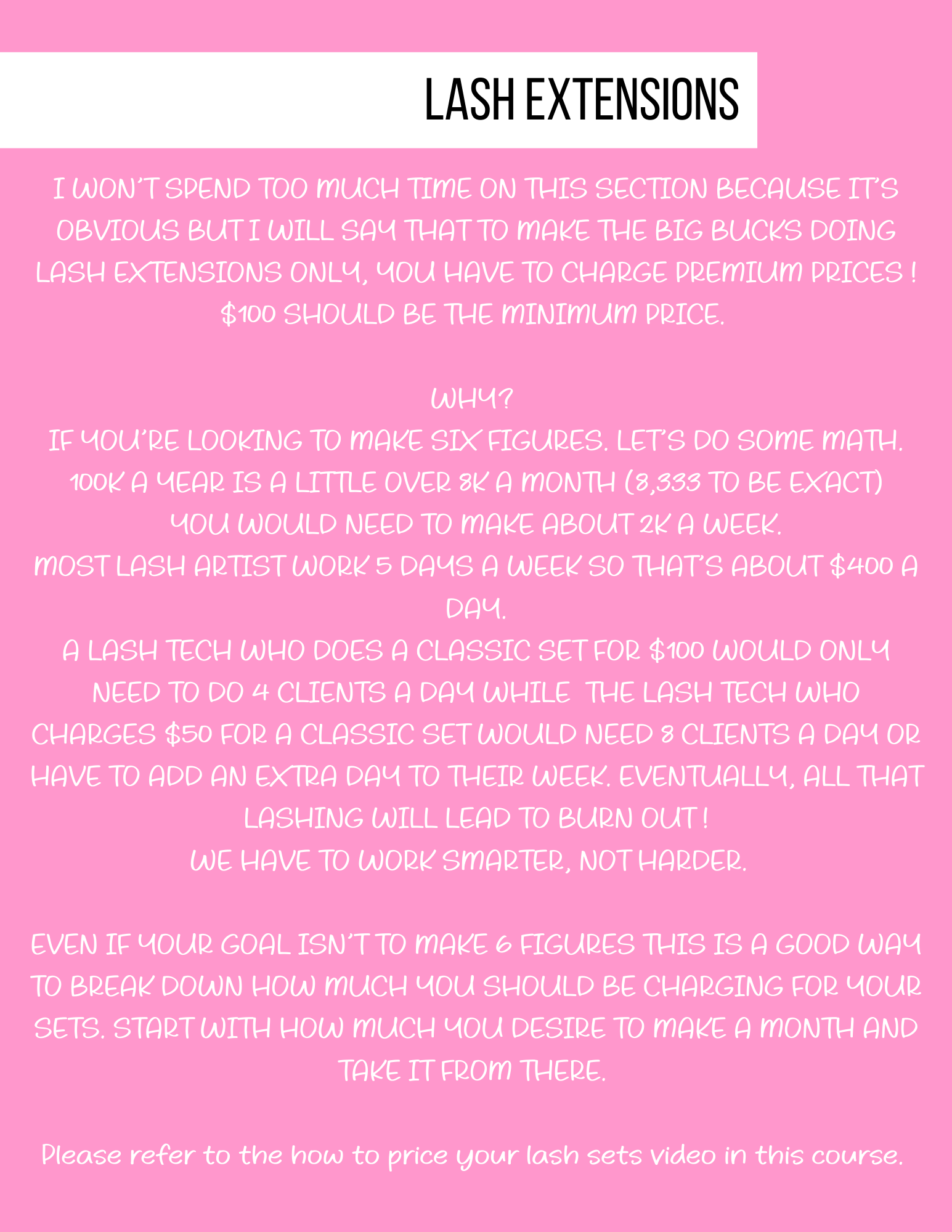 SIX FIGURE LASH TECH GUIDE|EBOOK