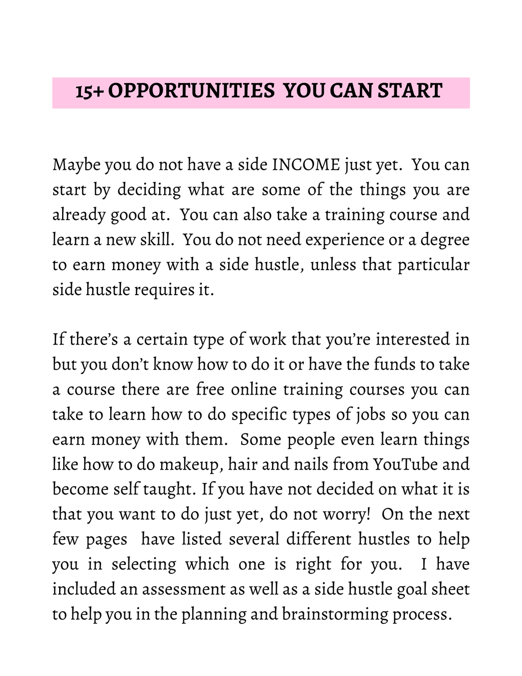 THE SIDE INCOME EBOOK