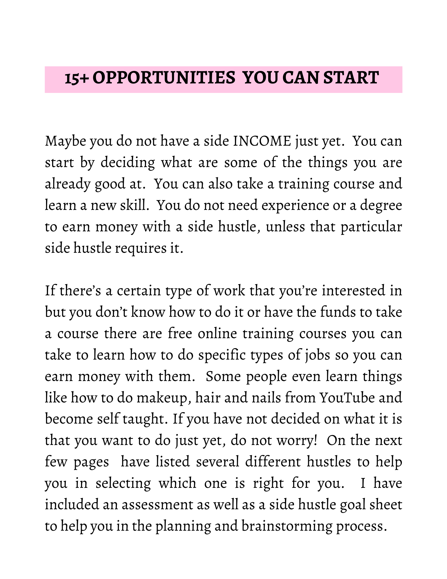 THE SIDE INCOME EBOOK
